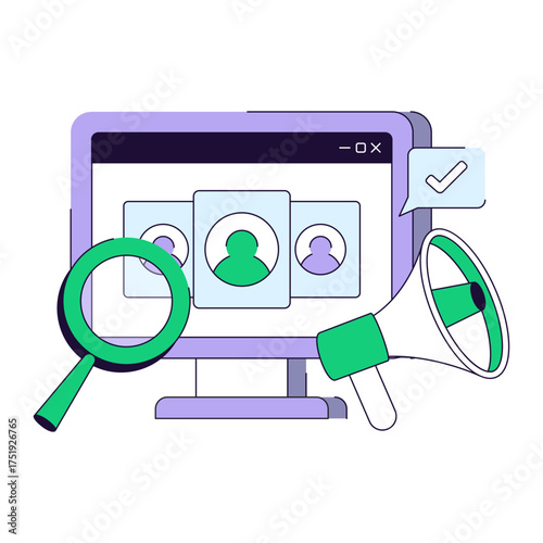 An editable design illustration of headhunting