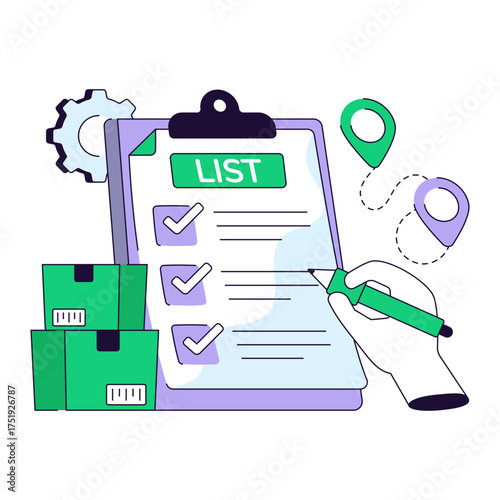 Premium download illustration of list management