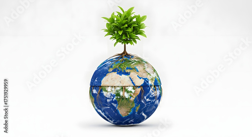 A Small Plant Growing Out of the Earth, Symbolizing Growth, Environment and New Beginnings