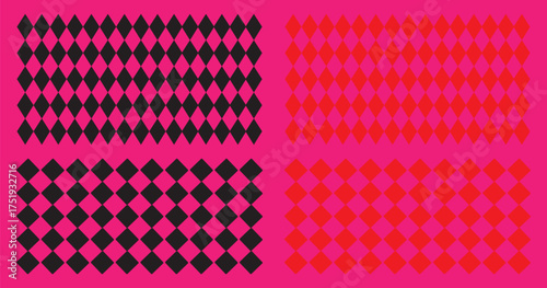 Seamless harlequin pattern line diagonal diamond seamless. Seamless harlequin pattern with multicolored rhombuses in a row on a light. multicolored rhombuses