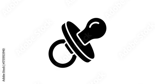 Iconic pacifier design A versatile visual element representing infancy, baby care, and soothing comfort