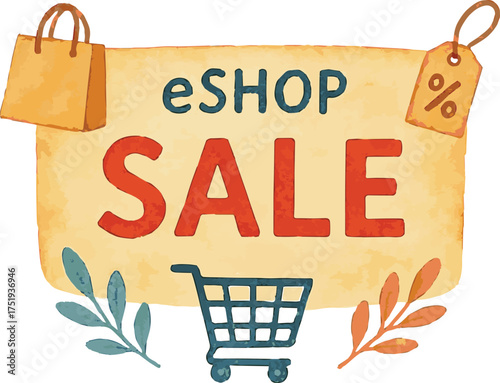 Watercolor vector sale banner