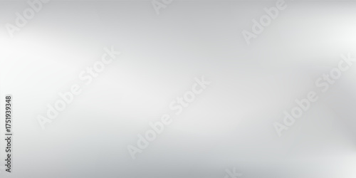Abstract silver foil background with metal mirror texture. Chrome gradient surface with light gloss modern simple abstract art