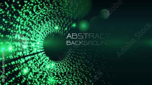Abstract big data visualization. Quantum bigdata technology. Vector illustration
