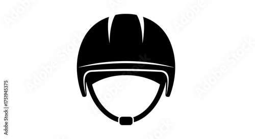 Iconic Representation of a Safety Helmet, Symbolizing Protection and Security for Various Activities