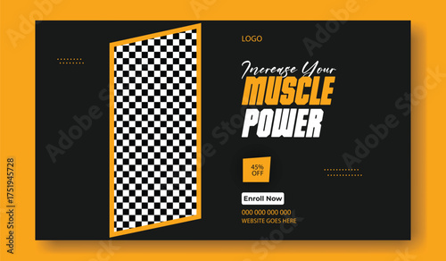 Modern Gym Fitness Social Media Template.
Professional Gym Flyer Design Template.
Fitness Club Promotional Poster Layout.
Gym Workout Instagram Post Template.
Bodybuilding and Training Banner Design.