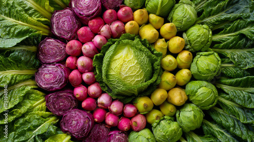 Top view of vibrant vegetables on a dark background, showcasing their natural beauty 