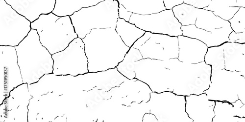 
Weathered plaster surface with spreading cracks and chipped paint; perfect for use in architectural renders or dark visual storytelling.

