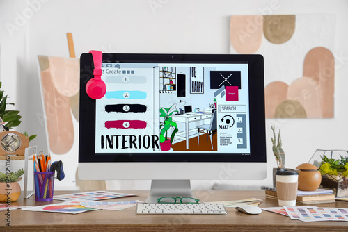 Interior designer's workpla...