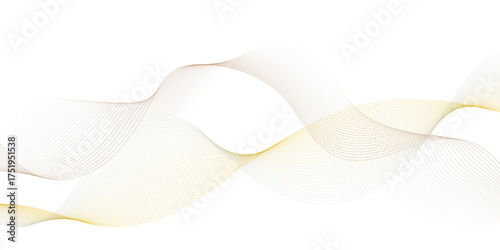 Abstract flowing wave lines in gradient colors of soft blue and golden yellow on a white background,
smooth curves creating a sense of motion and harmony, minimalistic modern design,
elegant and airy,