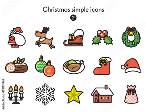 シンプルアイコン集 クリスマス