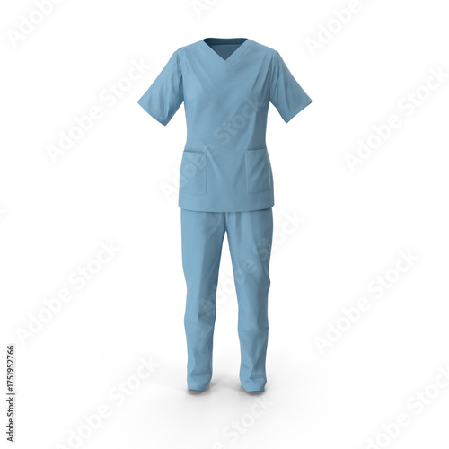 Blue medical scrub uniform used by healthcare professionals