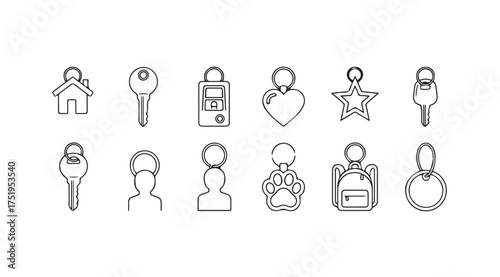Simple outline human icons representing diverse occupations and hobbies in a clean row vector