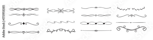  swirl line divider doodle decorative fancy ornament border 