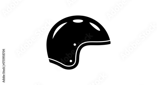 Minimalist Protective Helmet Illustration Ensuring Safety and Style in Vector Design