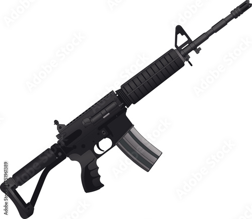 AR15 Rifle illustration Vector Design