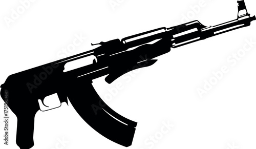 Silhouette M16 Rifle Vector Design