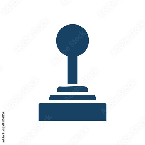 (Retro Joystick Controller Icon. A sleek graphic of a classic game controller, evoking nostalgia and fun. Represents direction, engagement, and command for digital experiences.)
