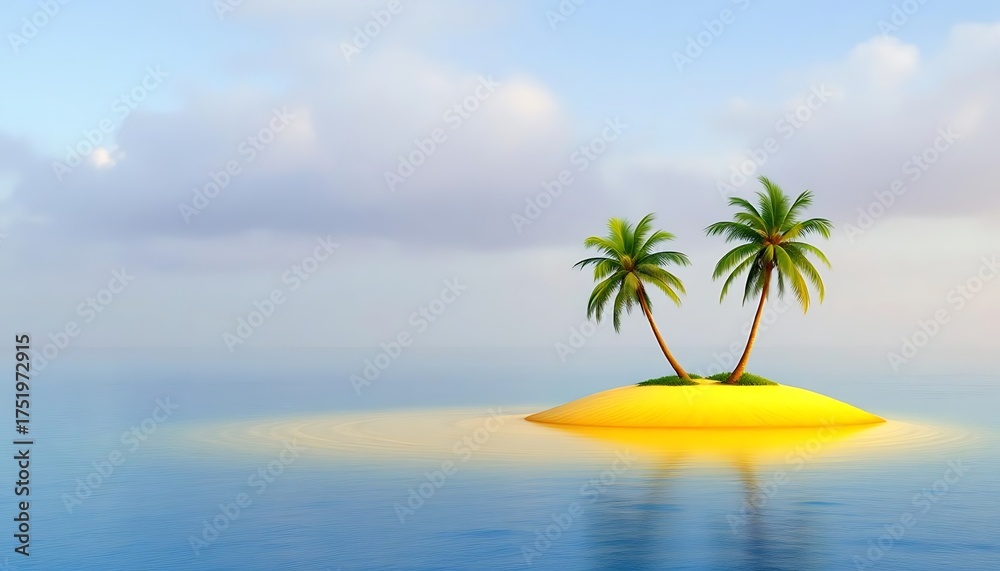 Fototapeta premium Tropical beach with coconut trees