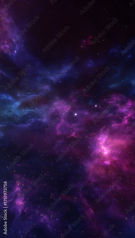 Fototapeta premium Vibrant cosmic nebula a stunning starscape digital art evokes wonder and galactic exploration