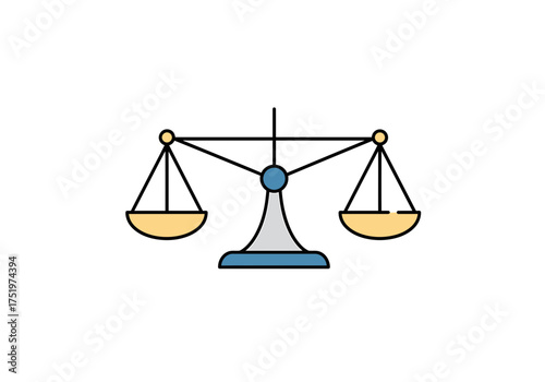 scales of justice isolated on white