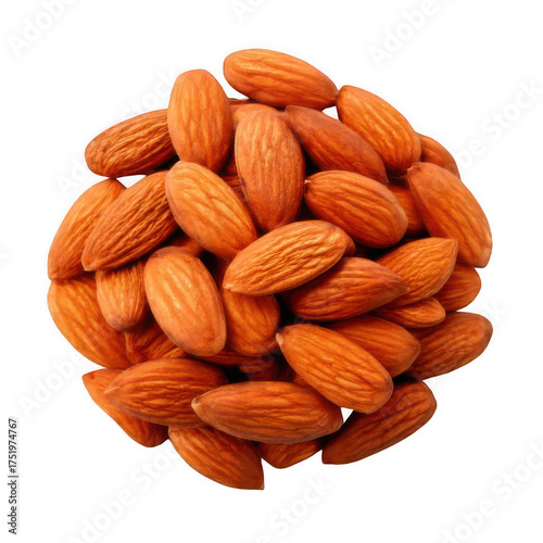  A pile of Almond isolated on transparent background