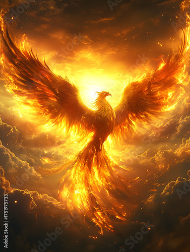 Phoenix Spreading Wings