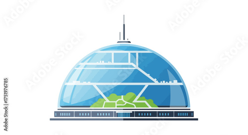 Futuristic biodome city concept showcases sustainable living and innovative architectural design