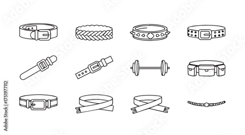 Collection of gym accessories and fitness equipment hand drawn elements for sports design vector