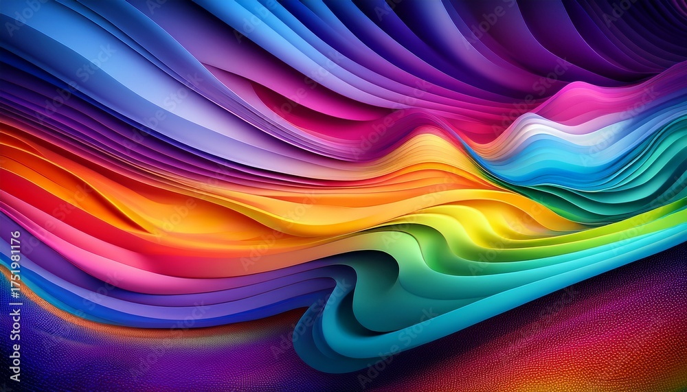 Obraz premium Psychedelic Color Waves