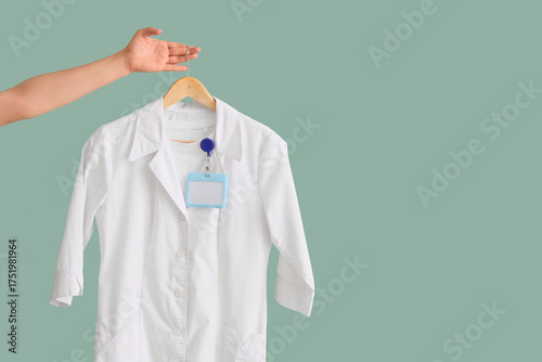 Female hand with medical un...