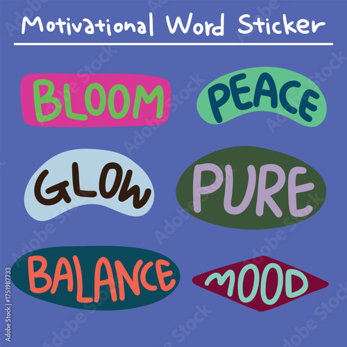 Motivational Word Stickers
