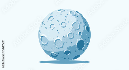 A pixel art representation of the moon casting a shadow.