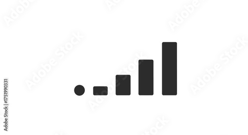 Simple Dark Gray Signal Strength Bars Icon