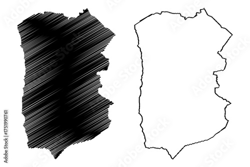 Tarapaca Region (Republic of Chile, Administrative divisions of Chile) map vector illustration, scribble sketch Tarapaca map