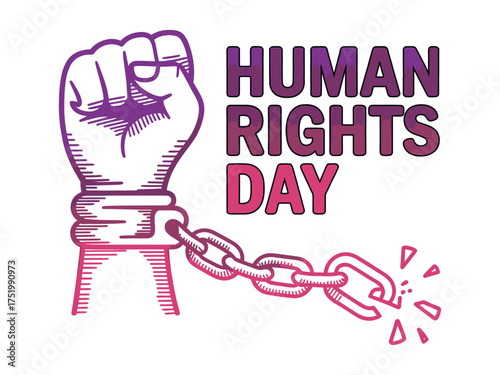 Human Rights Day Fist Breaking Chains