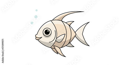 A curious little fish swims happily in the ocean water.