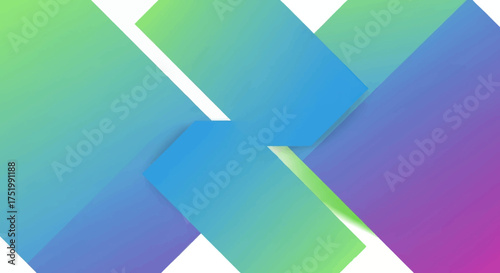 Overlapping Geometric Shapes with Smooth Gradient Color Transitions