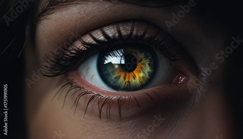 Close-up of an eye with iris