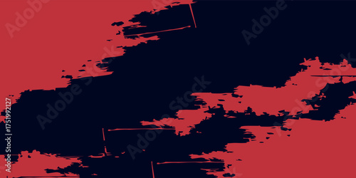 Glitch distorted grunge background. Noise destroyed texture. Red halftone dots gradient grunge texture background. vector eps10