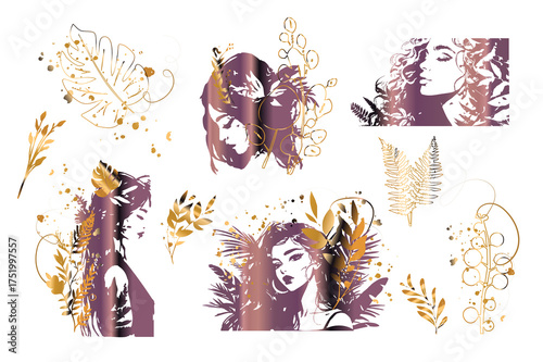 Illustration of a relaxed woman surrounded by plants and soft colors. Ideal for selfcare, wellness, and lifestyle projects, social media visuals, or cozy design concepts.