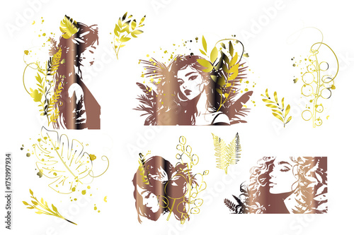 Illustration of a relaxed woman surrounded by plants and soft colors. Ideal for selfcare, wellness, and lifestyle projects, social media visuals, or cozy design concepts.