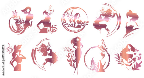 Illustration of a relaxed woman surrounded by plants and soft colors. Ideal for selfcare, wellness, and lifestyle projects, social media visuals, or cozy design concepts.