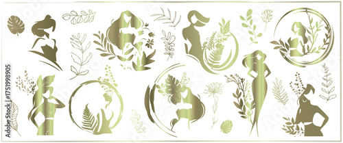 Illustration of a relaxed woman surrounded by plants and soft colors. Ideal for selfcare, wellness, and lifestyle projects, social media visuals, or cozy design concepts.