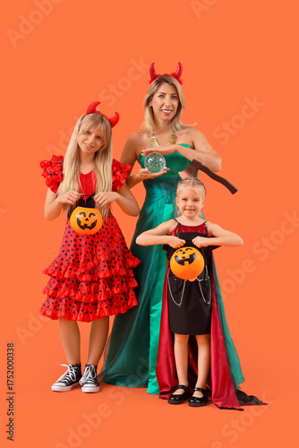 Happy girls with their gran...