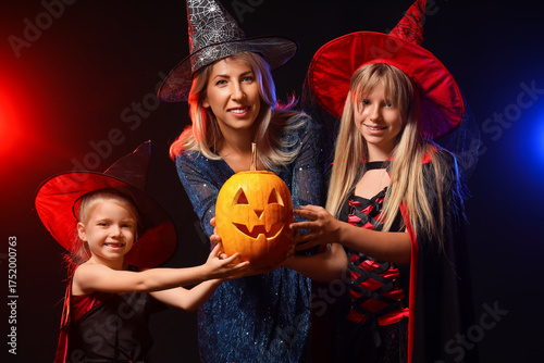 Happy girls with their gran...