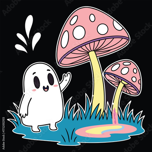 Delicious dosa with chutney, indian dish vector