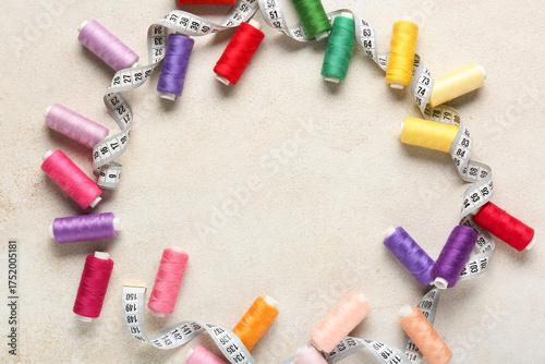 Frame made of colorful thre...