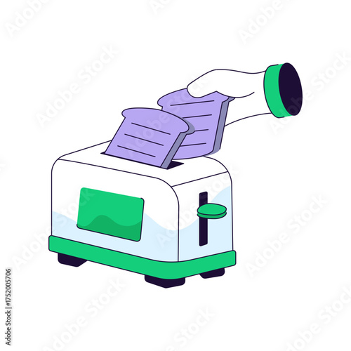 A unique design illustration of toaster