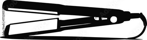 Hair Straightener Silhouette – Professional Flat Iron Styling Tool Vector